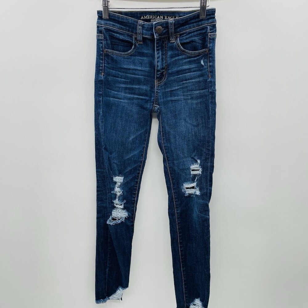 American Eagle Outfitters Womens Size 2 Hi-Rise Jegging Crop Jeans with Stretch